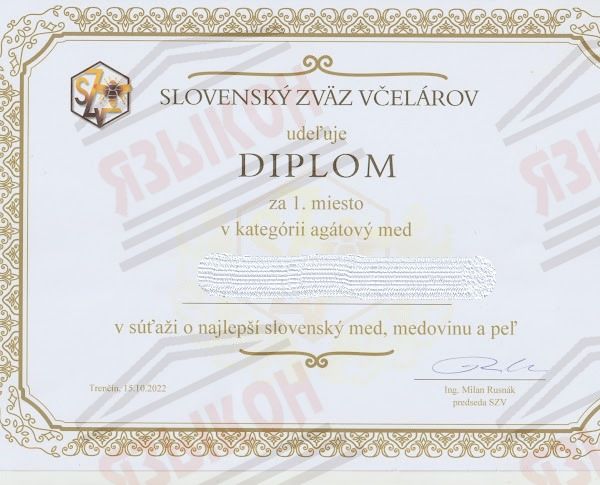 Перевод словенского диплома